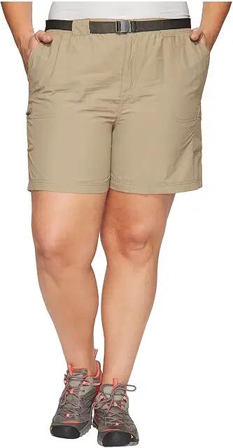 Columbia Plus Size Sandy River Cargo Short (Tusk/Metal) Women's Clothing Cover