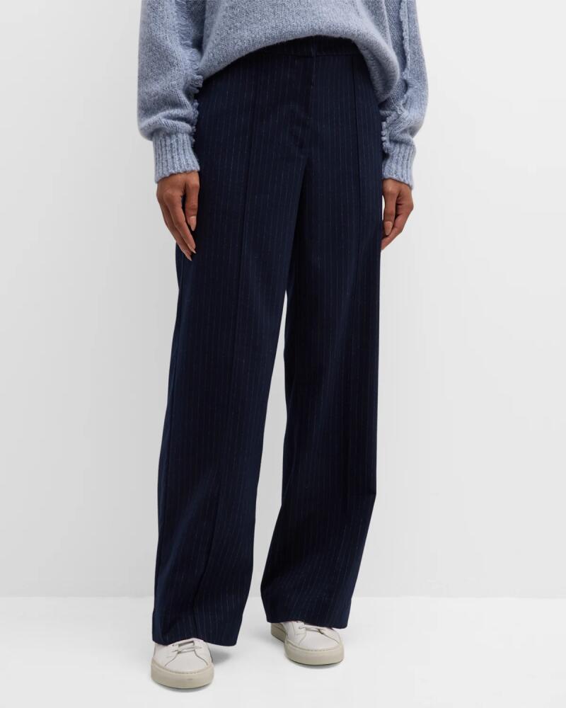 Brochu Walker Olena Straight-Leg Pinstripe Pants Cover