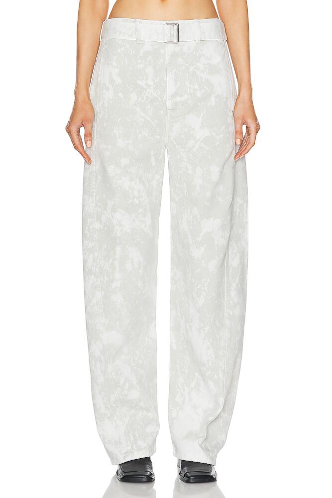 Lemaire Twisted Belted Straight Leg in White Cover