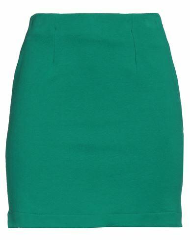 Jijil Woman Mini skirt Green Cotton, Elastane Cover