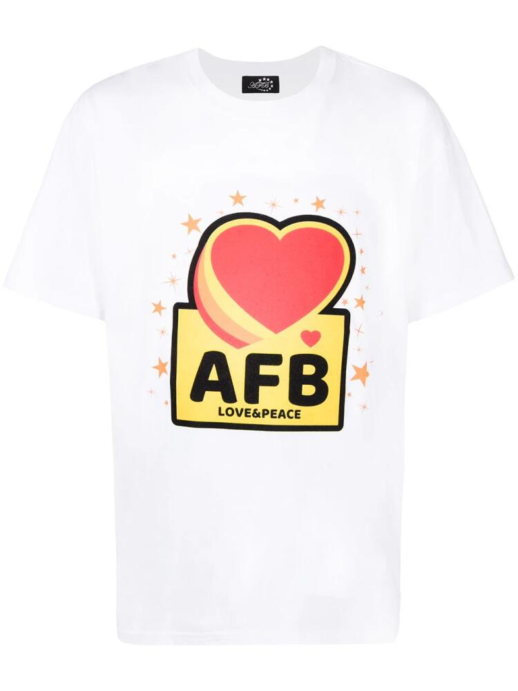 AFB Love & Peace graphic-print T-shirt - White Cover