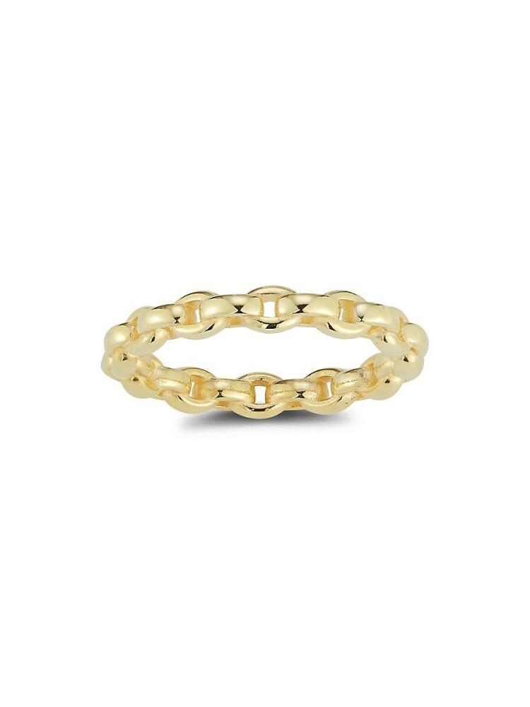 SPHERA MILANO Women's 14K Yellow Goldplated Sterling Silver Chain Band Ring Cover