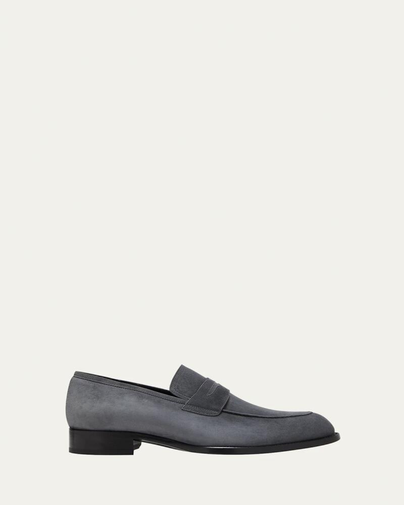 Brioni Men's Suede Penny Loafers Cover