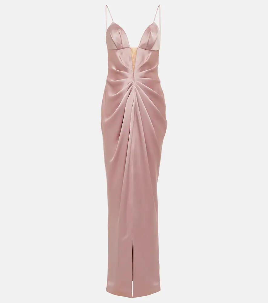 Rasario Draped satin gown Cover