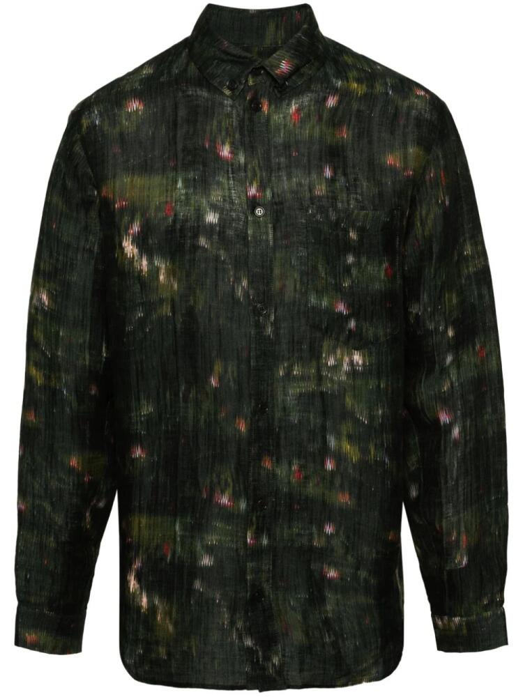 Henrik Vibskov Cast abstract pattern-print shirt - Green Cover