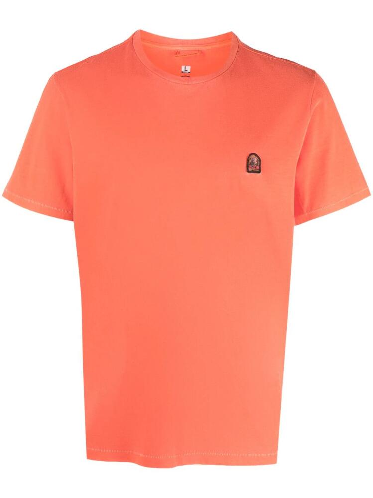 Parajumpers logo-patch cotton T-shirt - Orange Cover