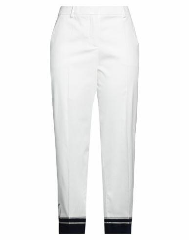 Boutique Moschino Woman Pants White Cotton, Elastane Cover