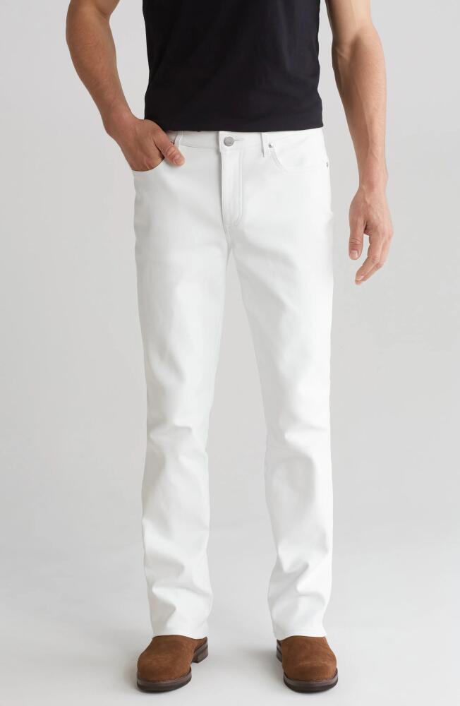 Monfrère Clint Leather Bootcut Pants in Blanc Leather Cover