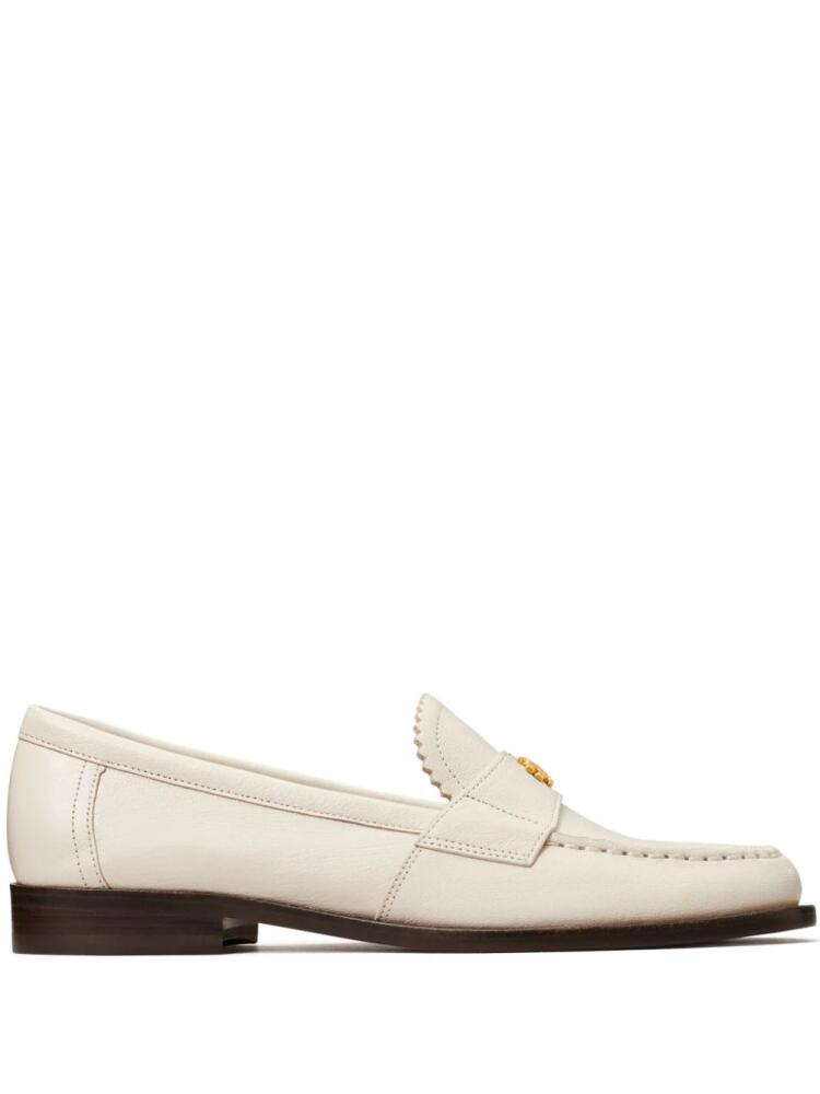 Tory Burch Double T leather loafers - White Cover