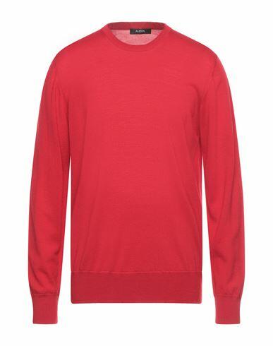 Alpha Studio Man Sweater Red Merino Wool Cover