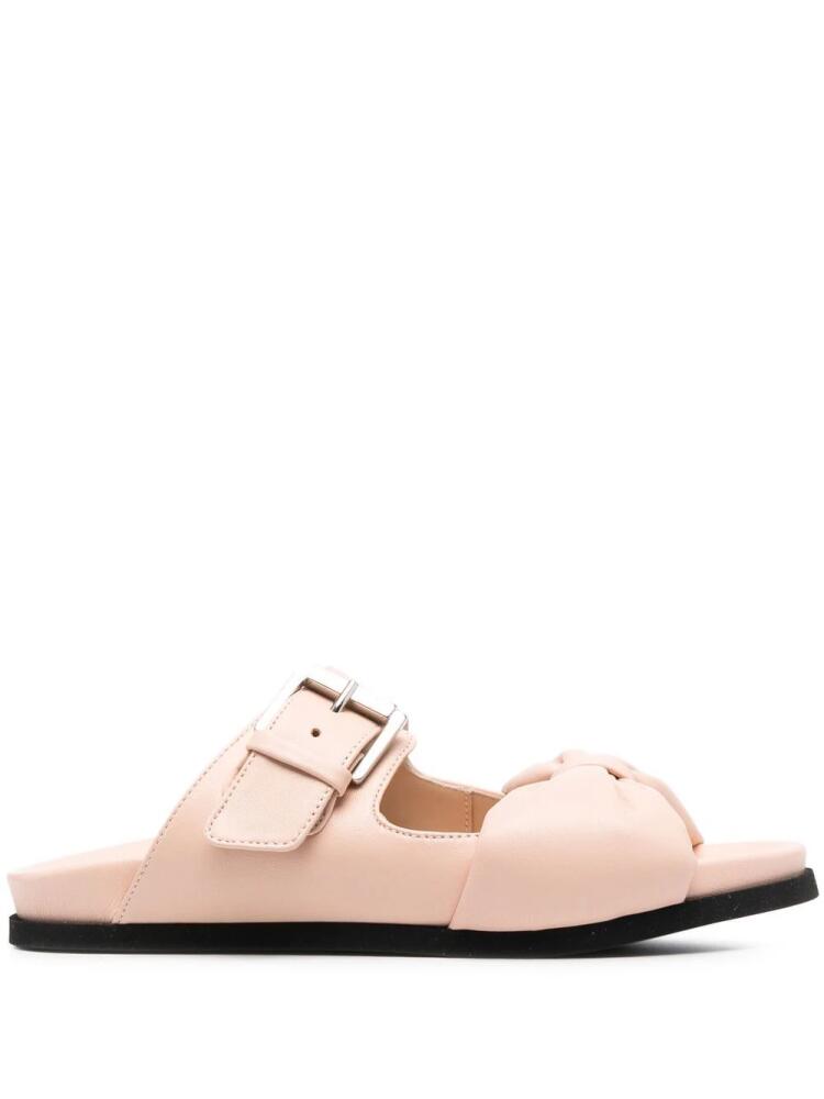 Nº21 bow detail strappy slides - Pink Cover