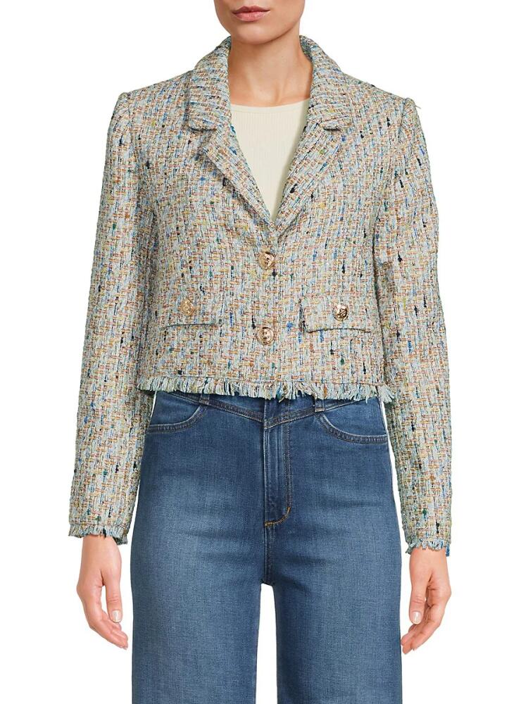 Walter Baker Women's Lyona Tweed Cropped Blazer - Lucky Tweed Cover