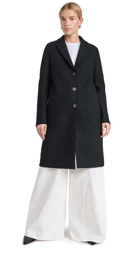 Harris Wharf London Overcoat Boiled Wool Black Cover