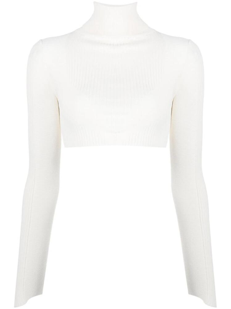 ALESSANDRO VIGILANTE cut out-back cropped top - White Cover