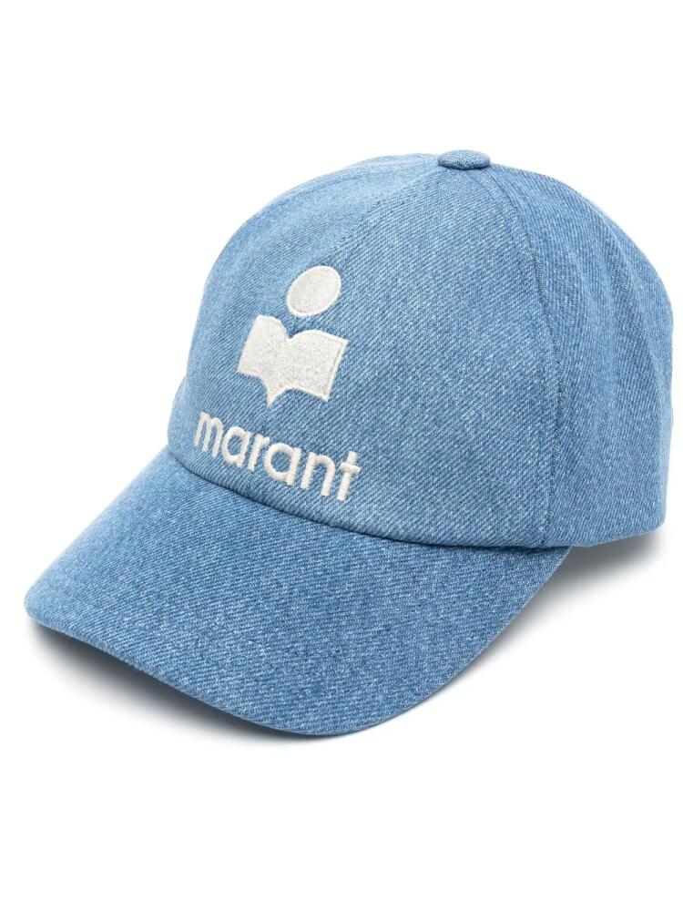 ISABEL MARANT logo-embroidery denim cap - Blue Cover