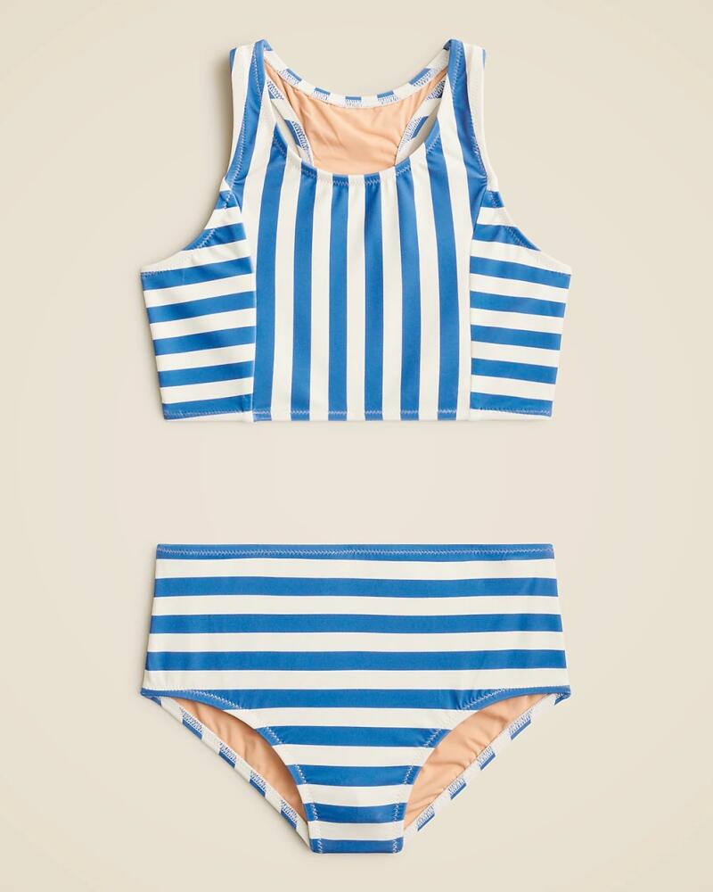 J.Crew Girls' paneled two-piece swimsuit with UPF 50+ Cover