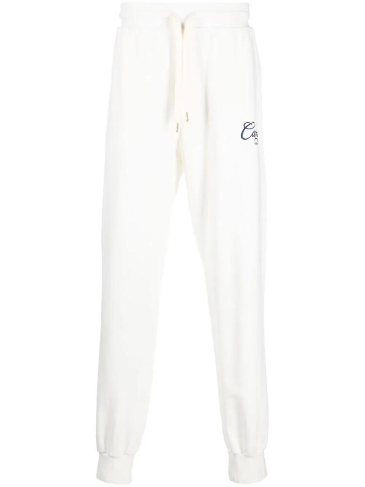 Casablanca logo-print track pants - White Cover