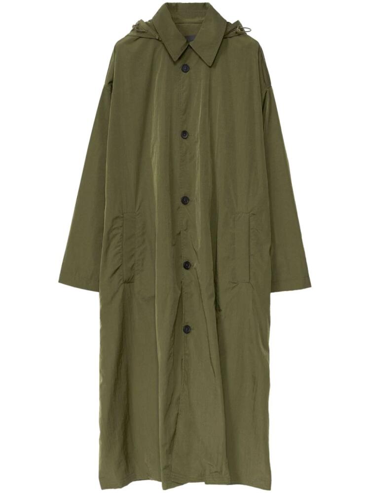 Fabiana Filippi hooded technical-jersey parka coat - Green Cover