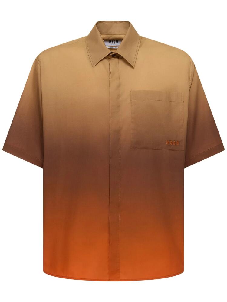 MSGM Degradé Cotton Poplin S/s Shirt Cover