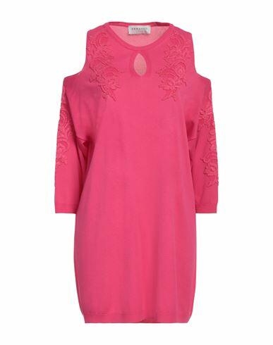 Ermanno Firenze Woman Mini dress Fuchsia Viscose, Polyamide, Cotton Cover