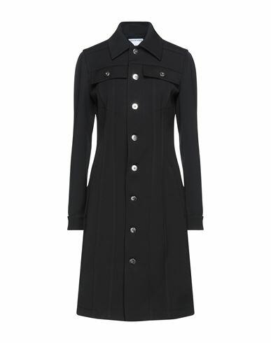 Bottega Veneta Woman Overcoat & Trench Coat Black Wool, Polyamide, Elastane Cover