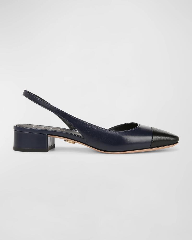 Veronica Beard Cecile Leather Slingback Ballerina Flats Cover