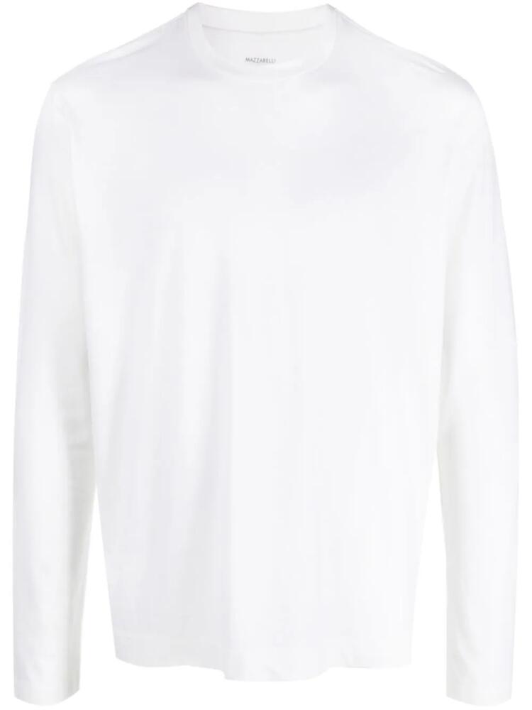 Mazzarelli round-neck wool T-shirt - White Cover