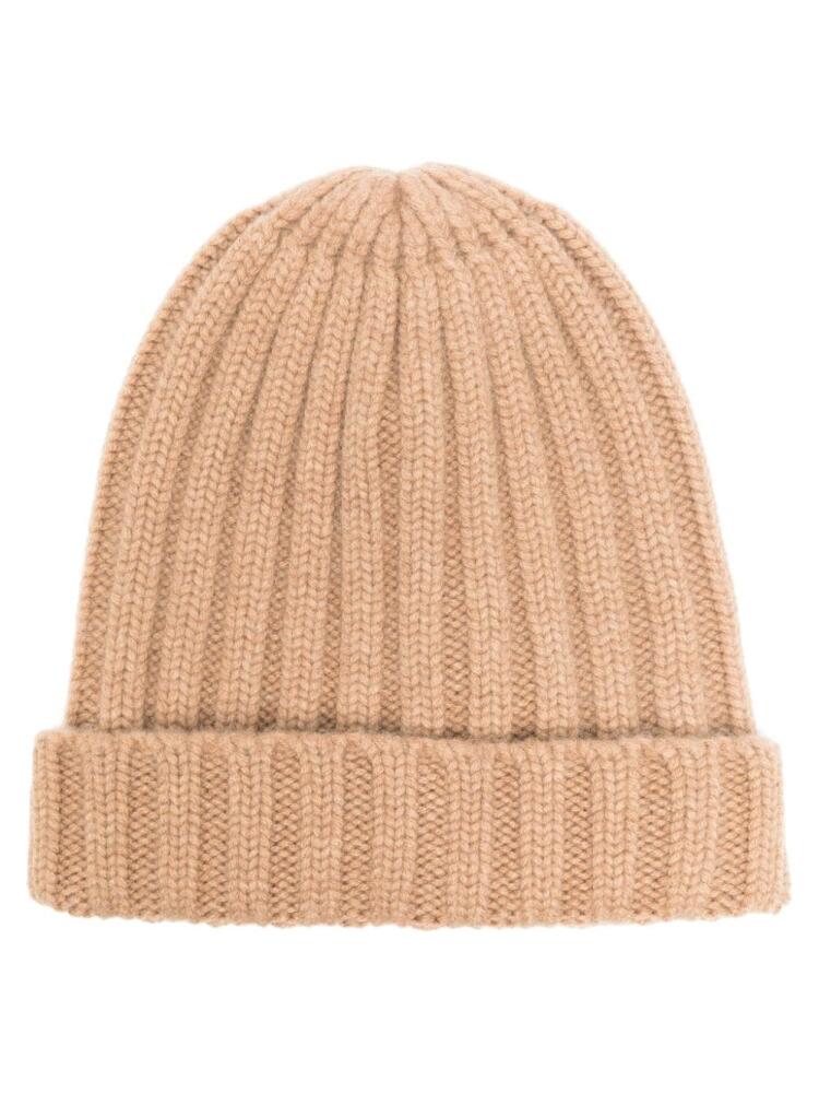 Laneus ribbed-knit cashmere beanie - Brown Cover