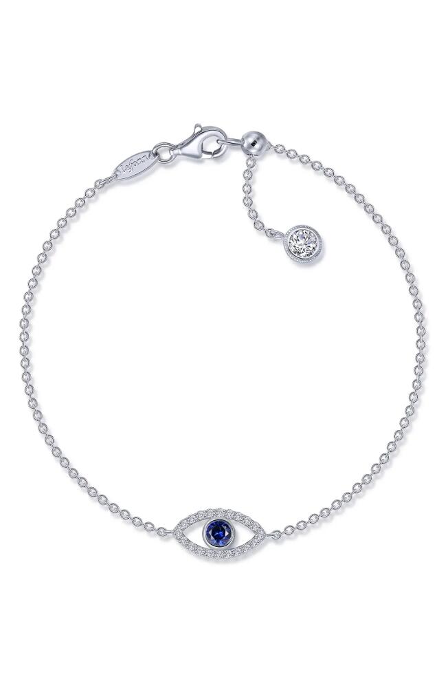 Lafonn Simulated Diamond & Lab-Created Sapphire Evil Eye Bracelet in Blue Cover