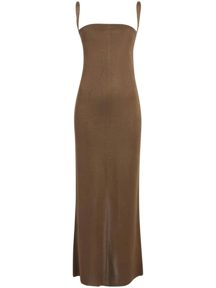 KHAITE Esmeray open-back maxi dress set - Brown Cover