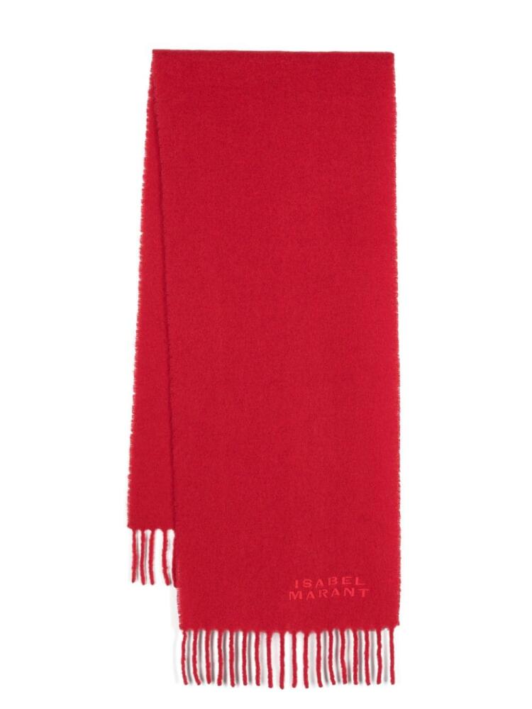 ISABEL MARANT Firny logo-embroidered scarf Cover