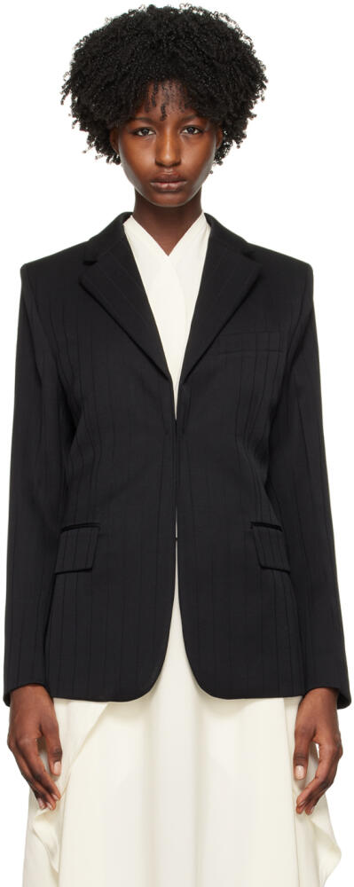 Victoria Beckham Black Backless Blazer Cover