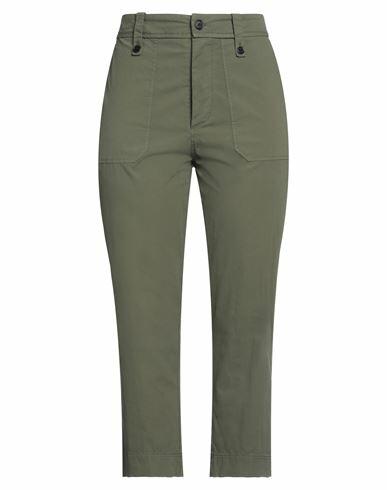 Zadig & voltaire Woman Pants Military green Cotton, Elastane Cover