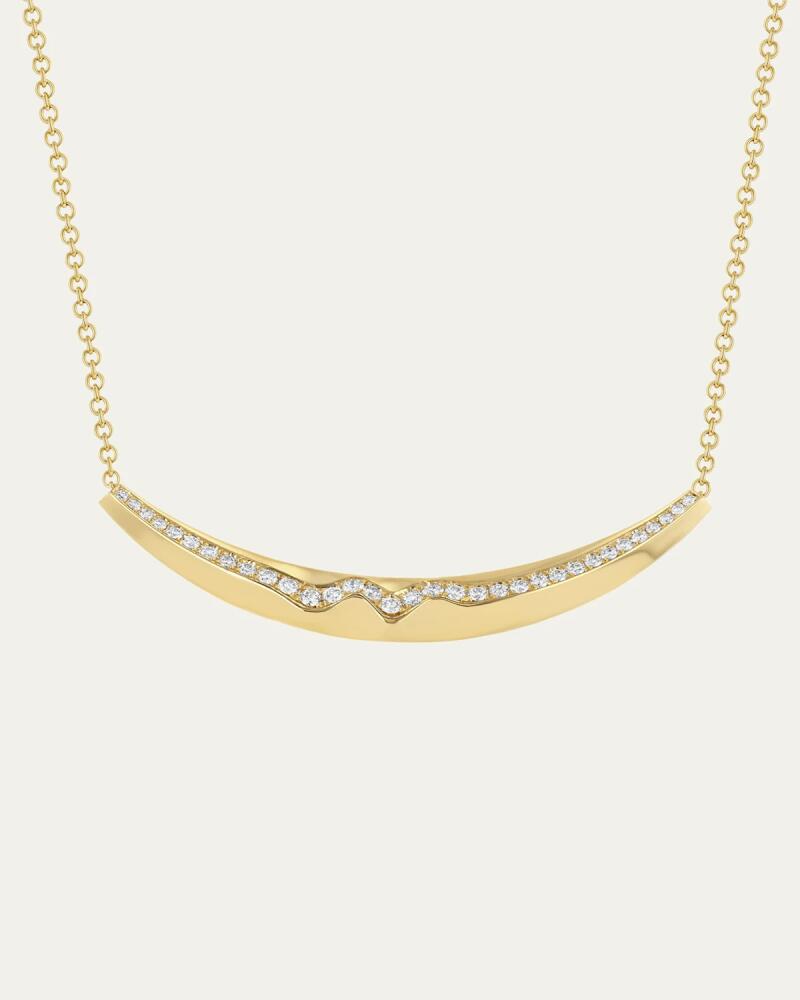 Lizzie Mandler Fine Jewelry 18K Yellow Gold Cable Chain Necklace with Pave Diamond Liquid Gold Slider Cover