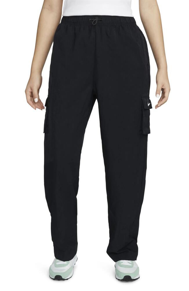 Nike Sportswear Essential Cargo Pants in Black/White Cover