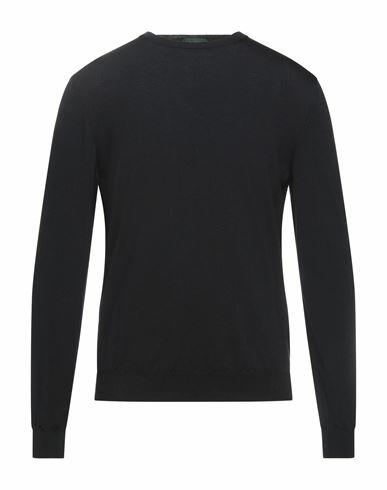 Zanone Man Sweater Black Virgin Wool, Polyamide Cover