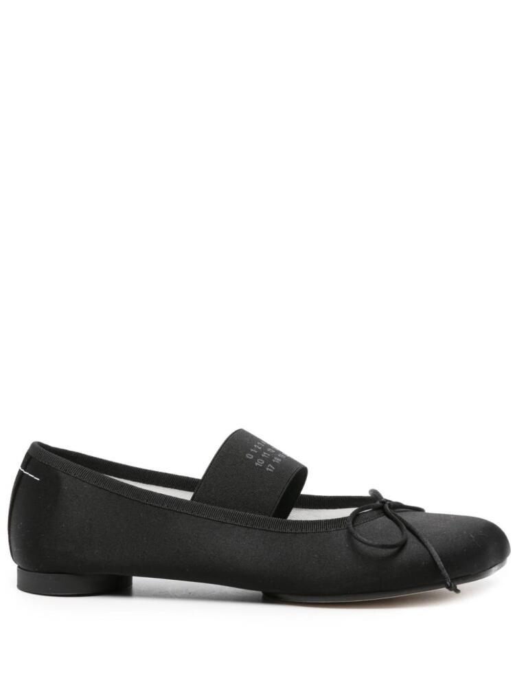 MM6 Maison Margiela Atomic satin ballerina shoes - Black Cover