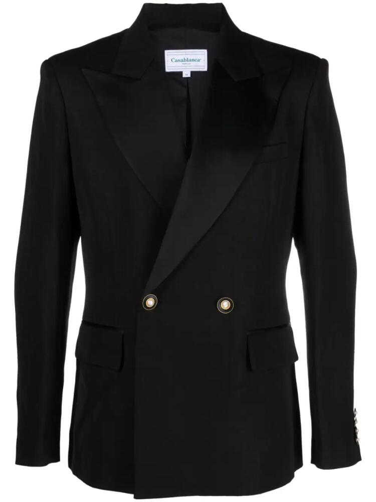 Casablanca peak-lapels double-breasted blazer - Black Cover