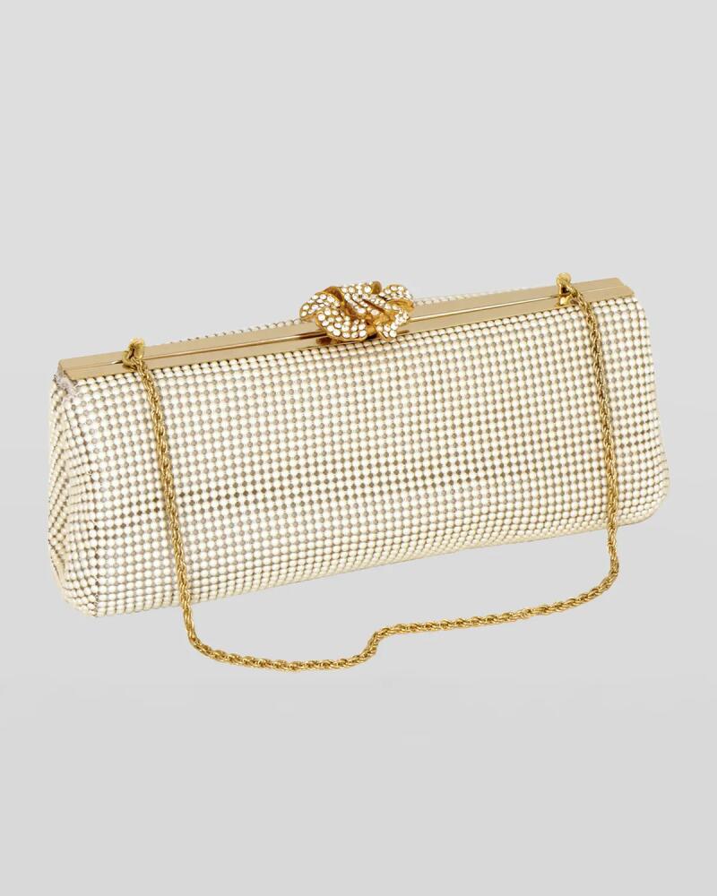 Whiting & Davis Flower Crystal-Embellished Clutch Bag Cover