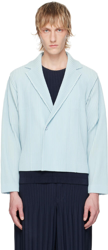 HOMME PLISSÉ ISSEY MIYAKE Blue Tailored Pleats 2 Blazer Cover