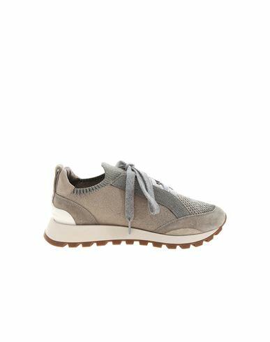 Brunello Cucinelli Brunello Cucinelli Sneakers Woman Sneakers Light grey Leather Cover