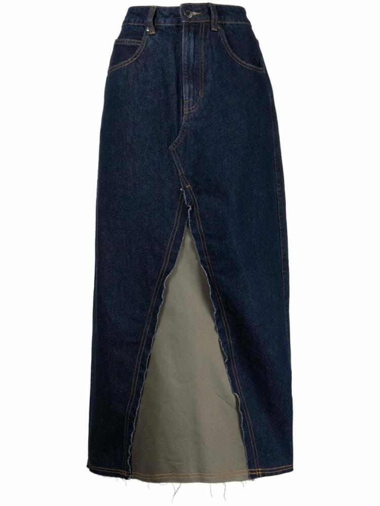 izzue panelled high-waisted skirt - Blue Cover