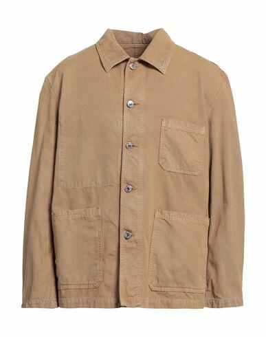 Grifoni Man Shirt Camel Cotton, Elastane Cover