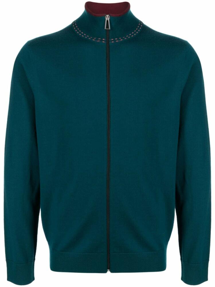 PS Paul Smith high-neck zip-up cardigan - Green Cover