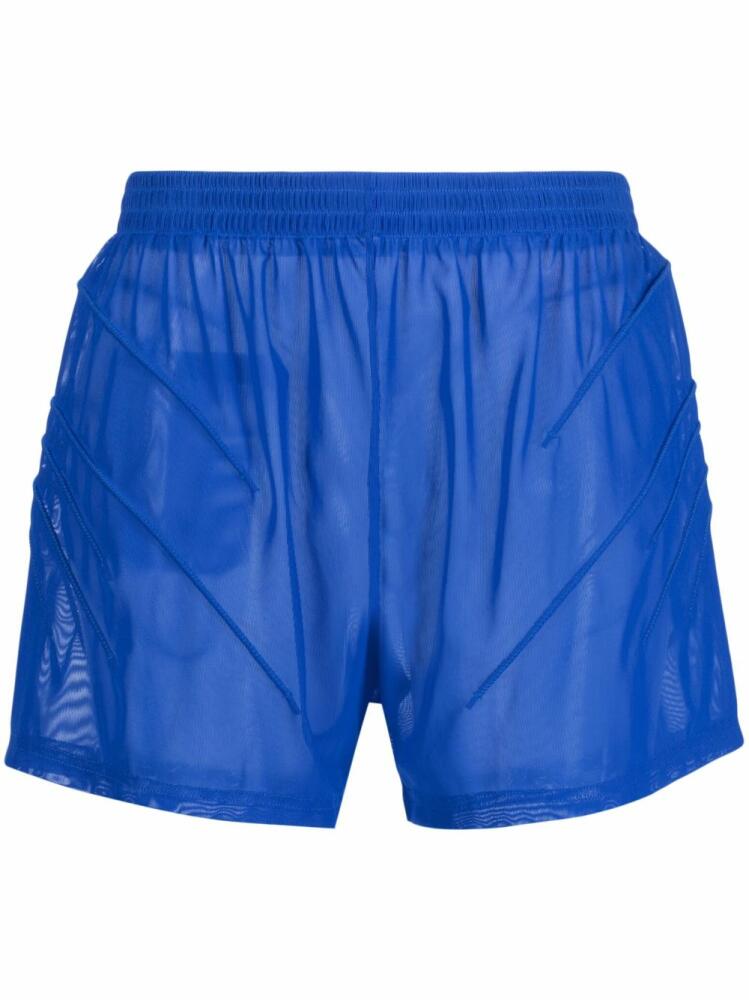 Olly Shinder semi-sheer track shorts - Blue Cover