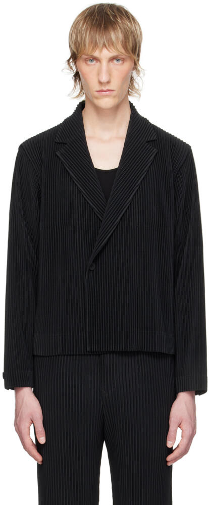 HOMME PLISSÉ ISSEY MIYAKE Black Tailored Pleats 2 Blazer Cover