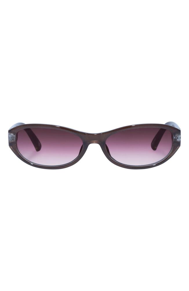 Le Specs Don't Cha 56mm Oval Sunglasses in Pearl Chocolate Cover