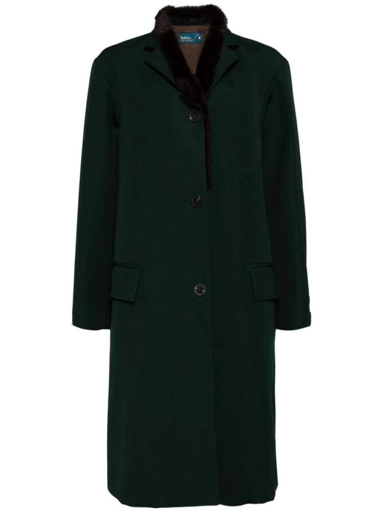 Kolor faux fur collar coat - Green Cover