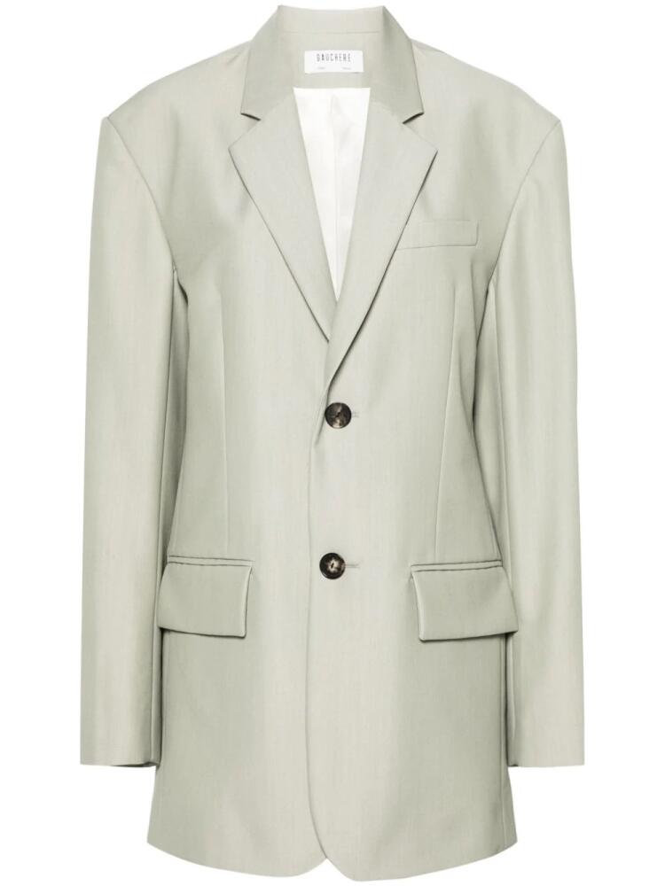 Gauchère single-breasted blazer - Green Cover