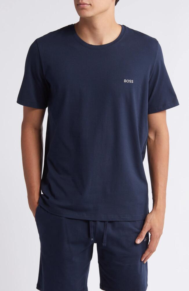 BOSS Mix Match Pajama T-Shirt in Dark Blue Cover